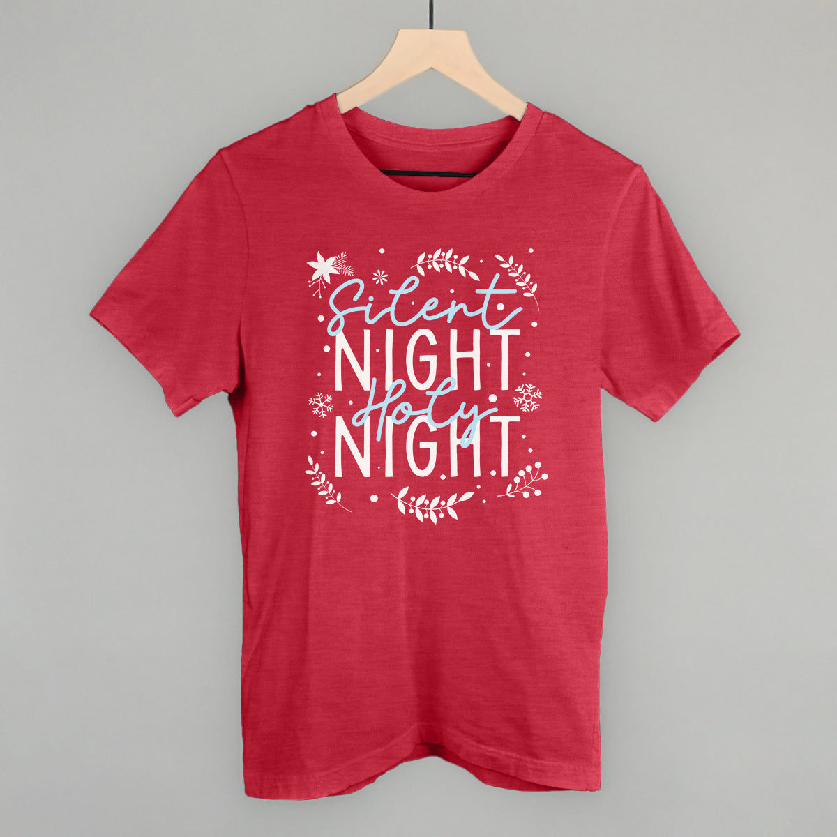 Silent Night Holy Night Blue & White Doodles