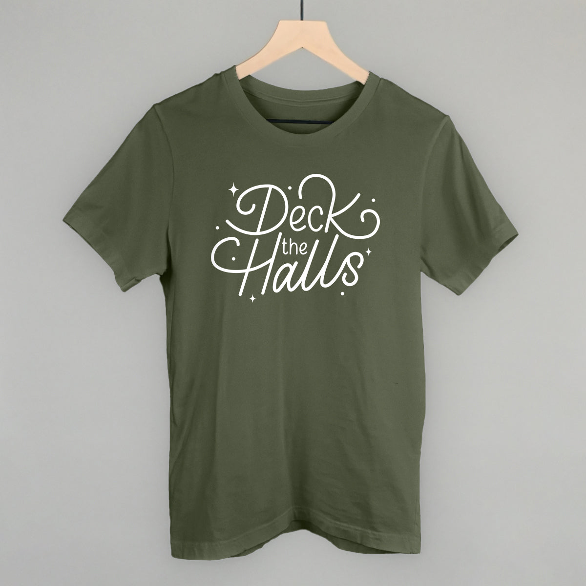 Deck The Halls Sparkle Script (White)